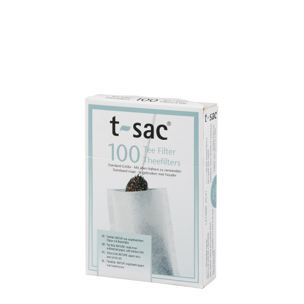 Tea filter size 0 brown with bottom pleat 36pcs t-sac®