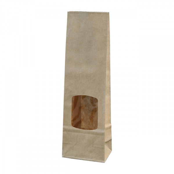 Block bag with window, 250 g