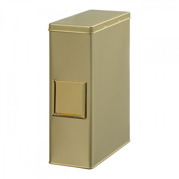 Storage tin, narrow, gold 1250g