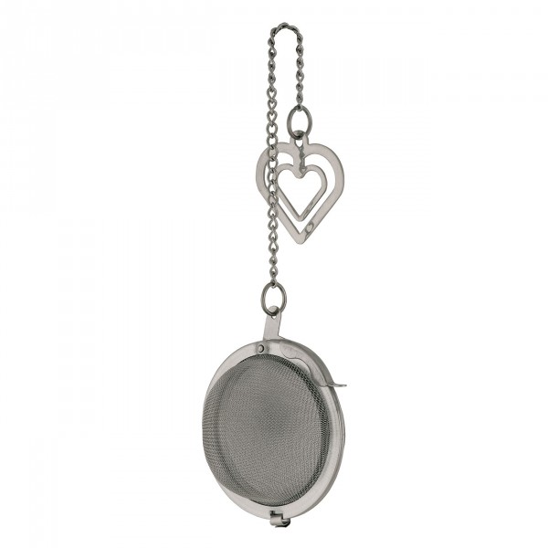 Tea Ball with Heart Clip