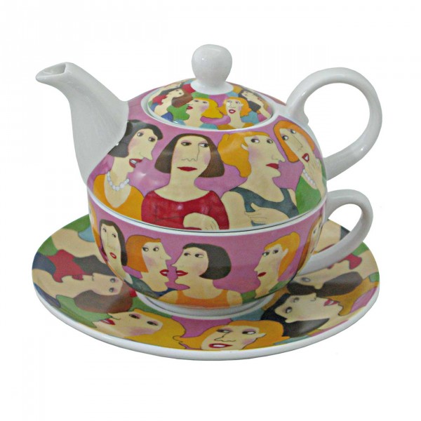 Porcelain T-4-1 With Saucer, Small Talk