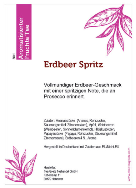 Tin label coloured