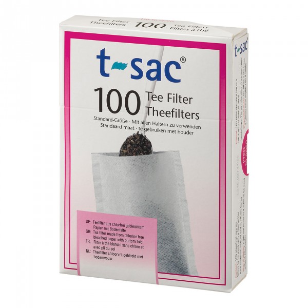 Tea filter size 0 white with bottom pleat 36pcs t-sac®